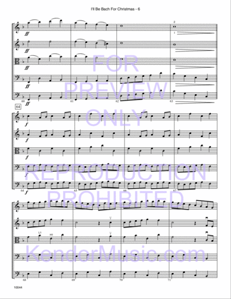 I'll Be Bach For Christmas (Full Score) String Orchestra scores gallery preview page 7