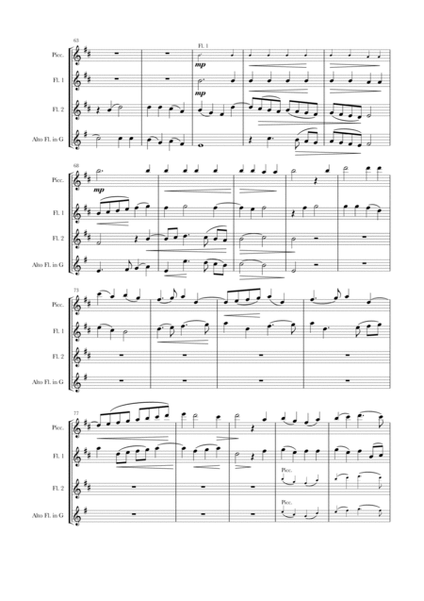 Responde Mihi by Josquin Des Prez, arranged for Mixed Flute Quartet image number null