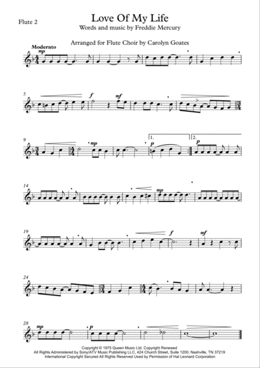 Love Of My Life Woodwind Ensemble scores gallery preview page 4