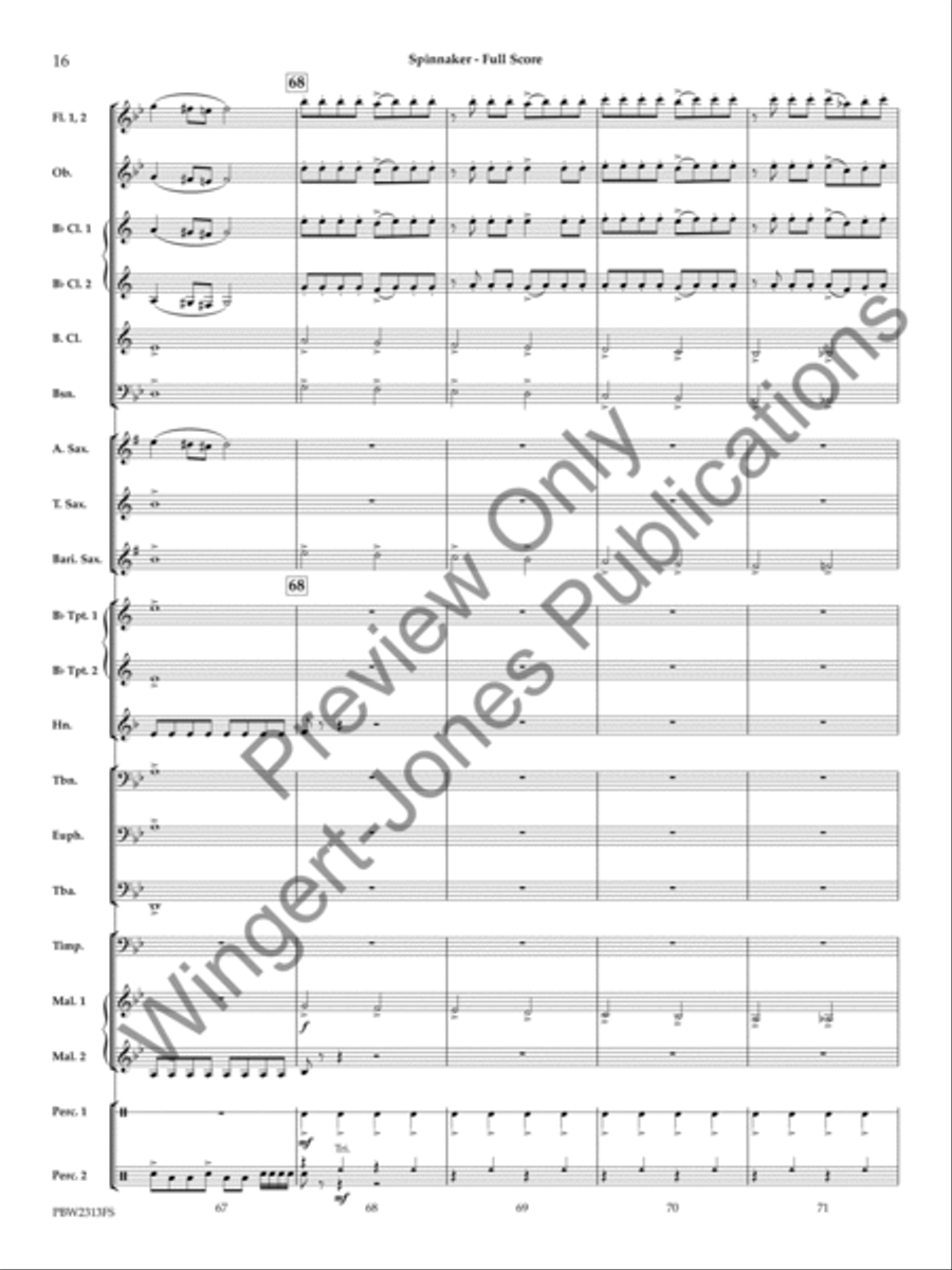 Spinnaker (Score) Concert Band scores gallery preview page 17