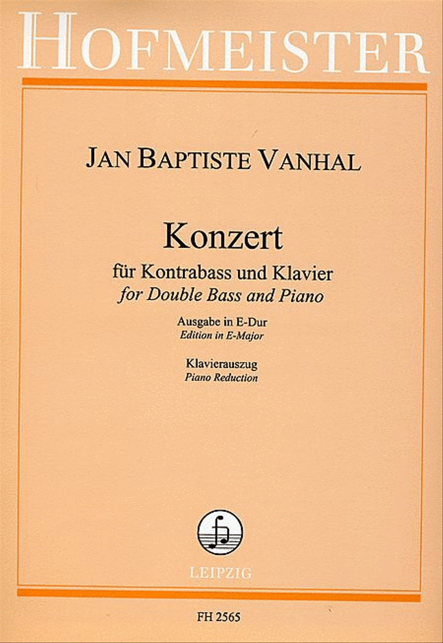 Konzert D-Dur für Kontrabass und Orchester. Fassung in E-Dur / KlA Orchestra scores gallery preview page 1