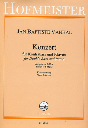 Konzert D-Dur fur Kontrabass und Orchester. Fassung in E-Dur / KlA