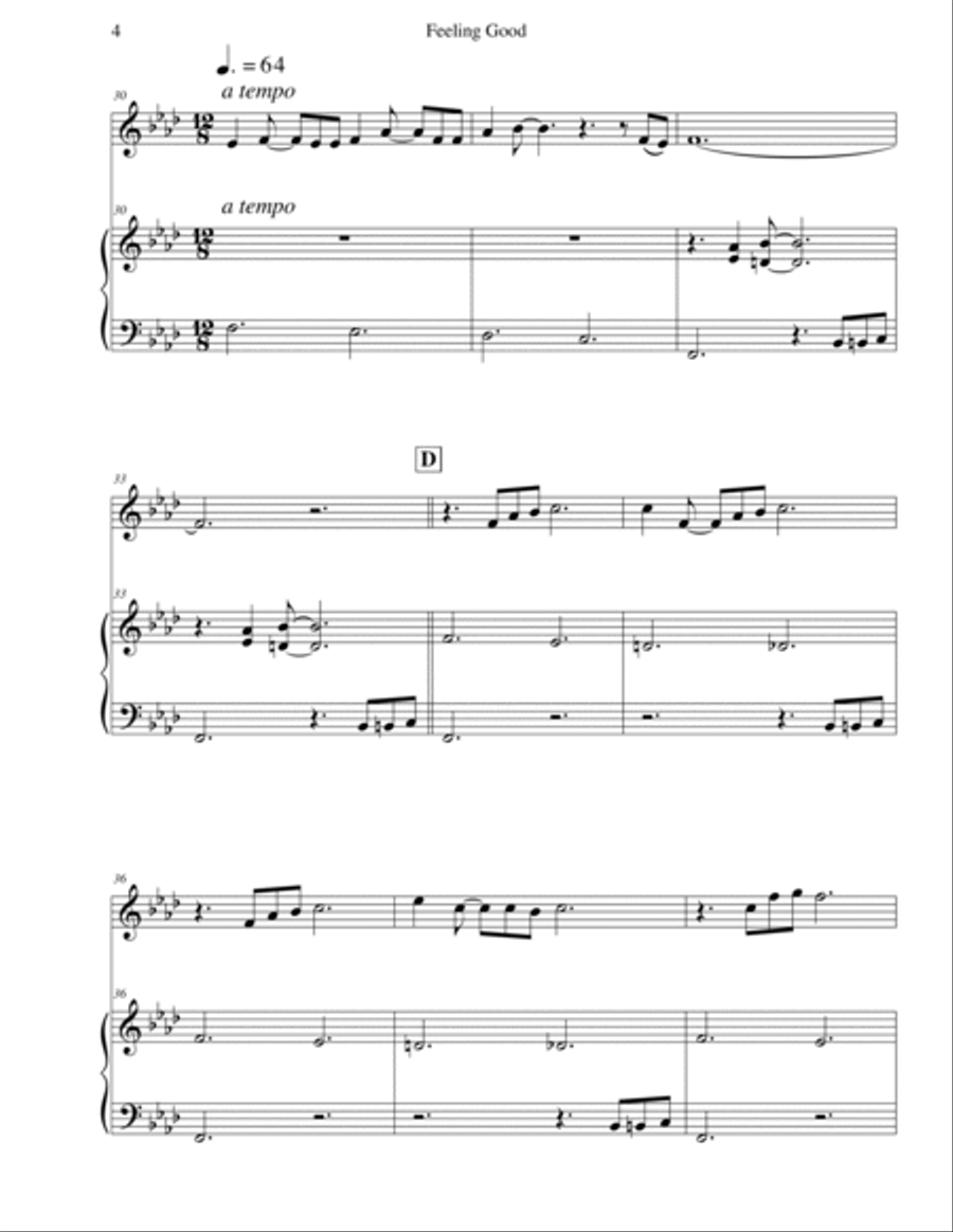 Feeling Good B-Flat Clarinet scores gallery preview page 6