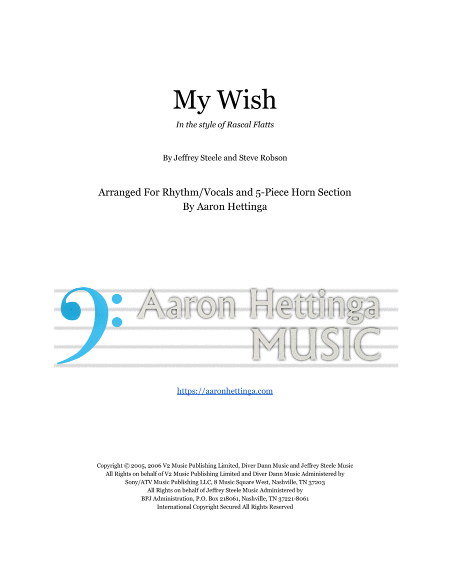 My Wish My Wish Large Ensemble scores gallery preview page 1