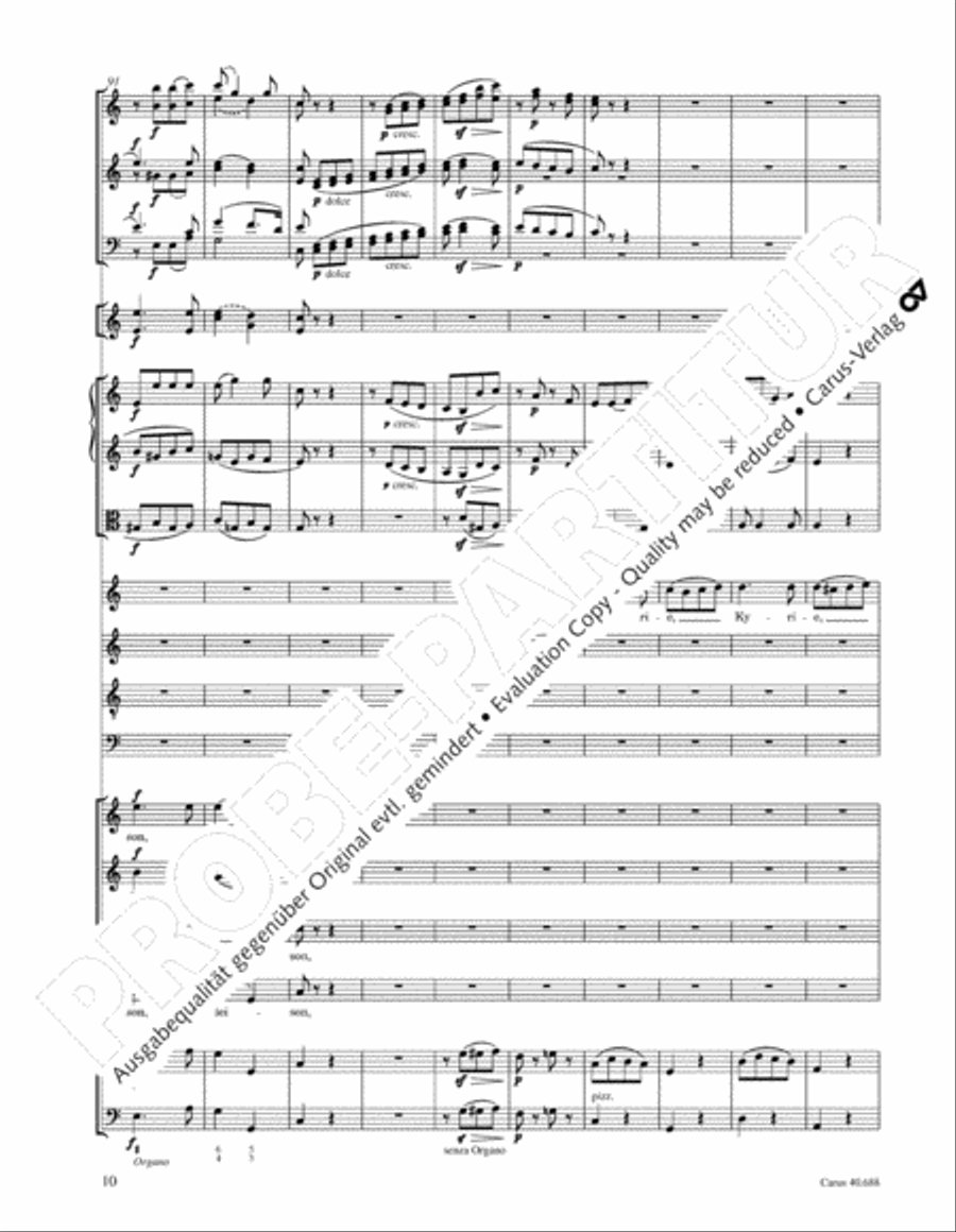 Mass in C Major 4-Part scores gallery preview page 21