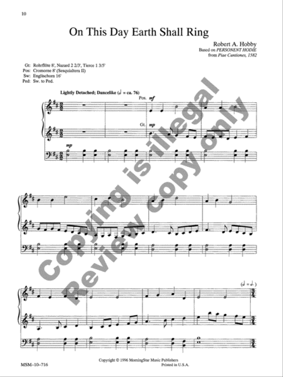 Six Preludes for the Church Year Organ scores gallery preview page 6