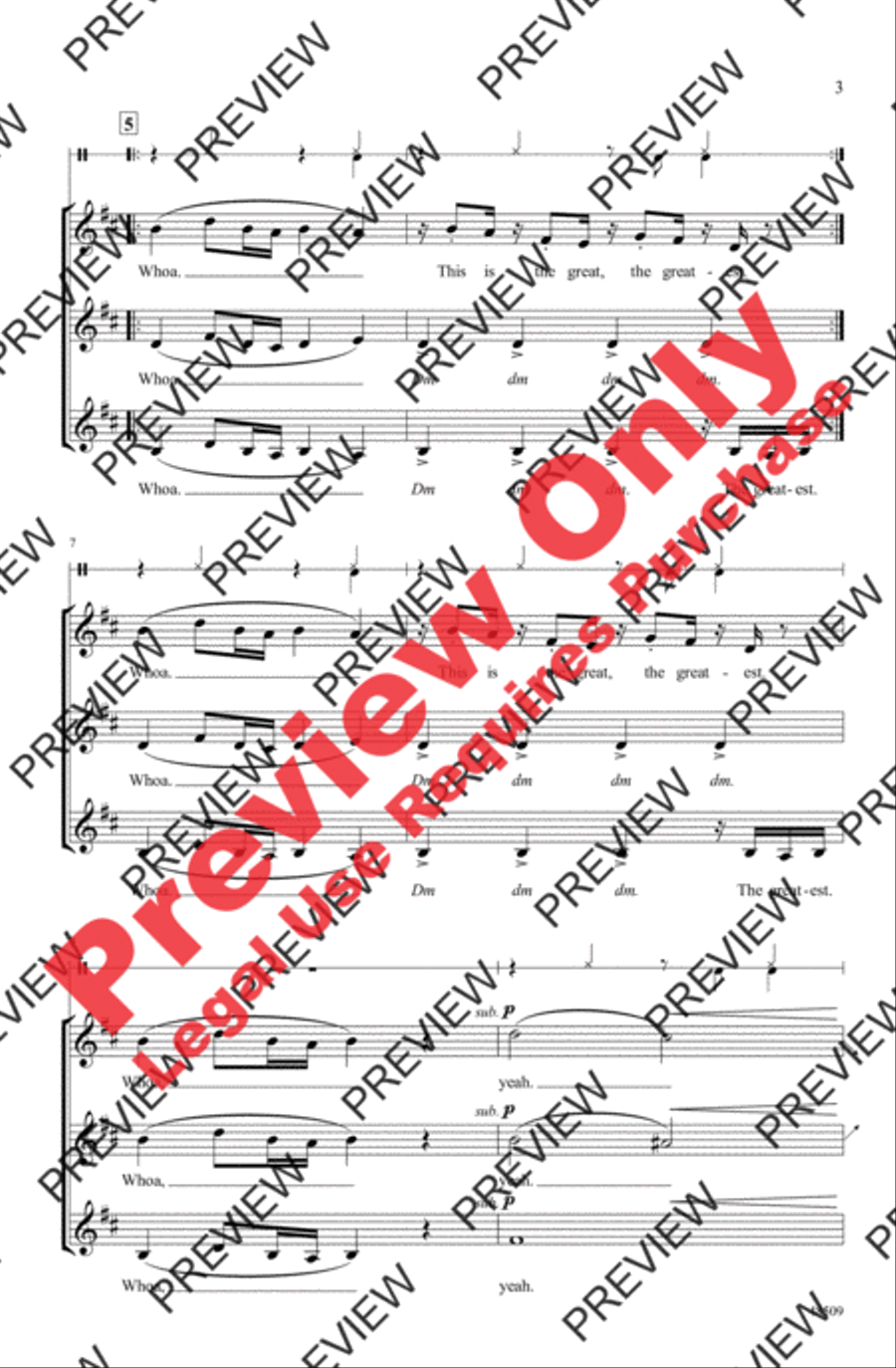 The Greatest Show A Cappella scores gallery preview page 3