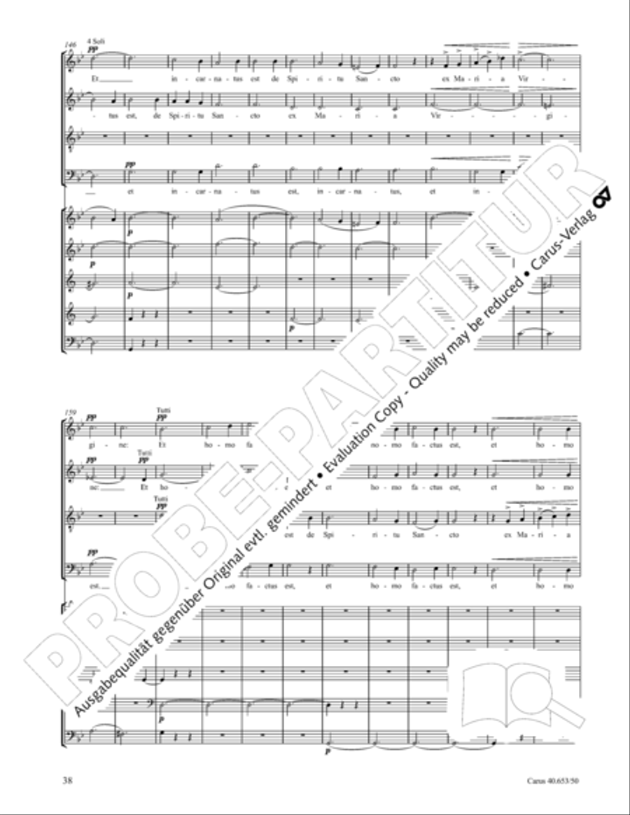 Mass in D Major (Missa in D) 4-Part scores gallery preview page 39