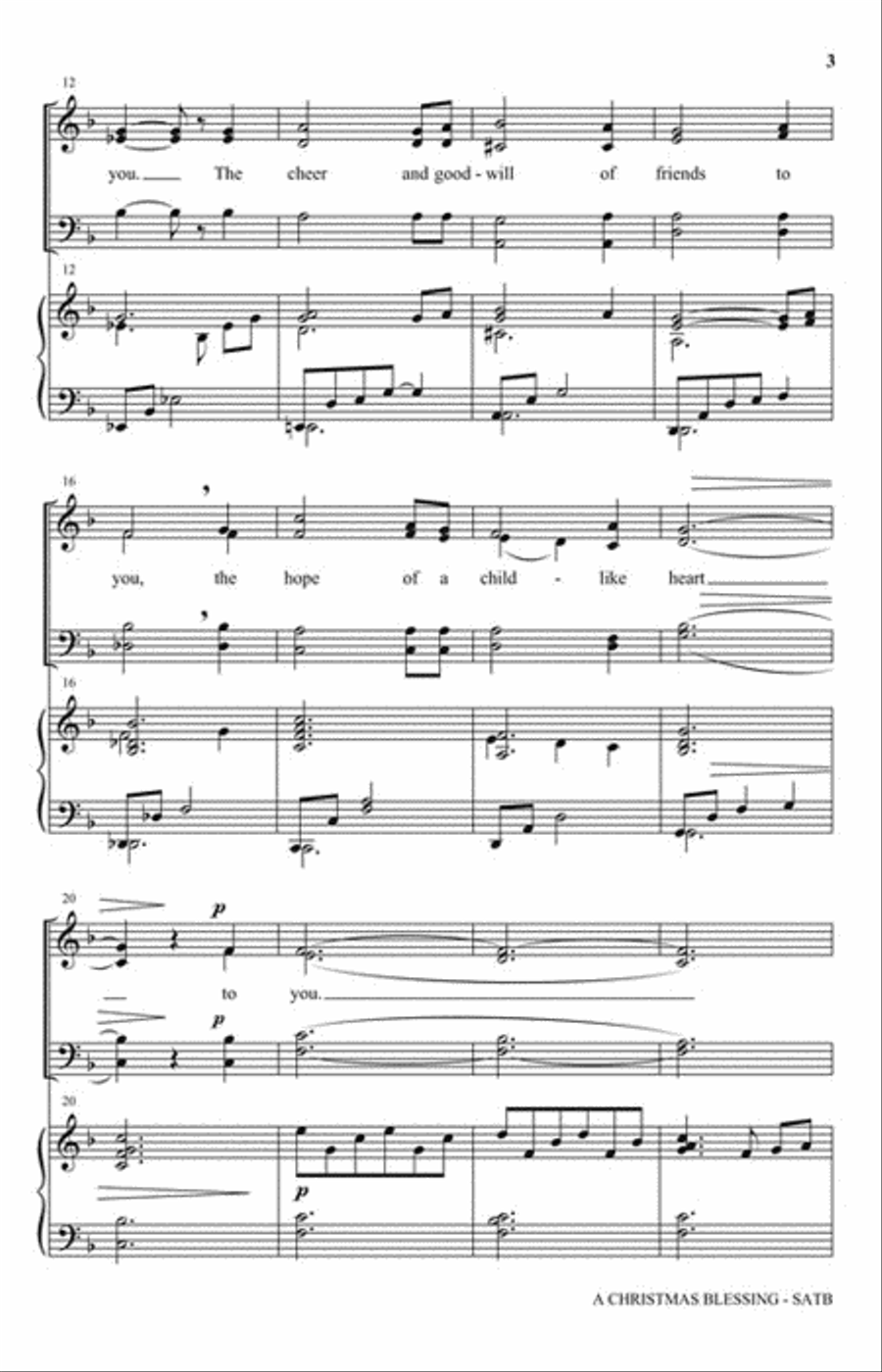 A Christmas Blessing 4-Part scores gallery preview page 3