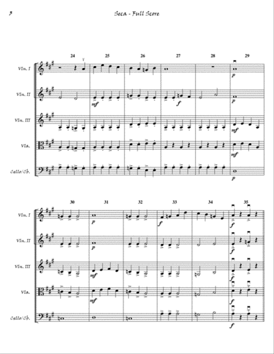 Seca (Renato Goulart) - Score and Parts String Orchestra scores gallery preview page 4