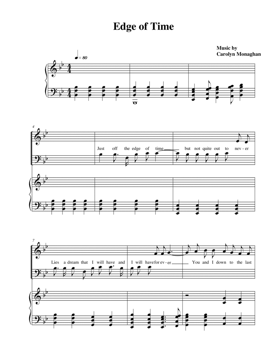 Edge of Time Edge of Time Voice scores gallery preview page 1