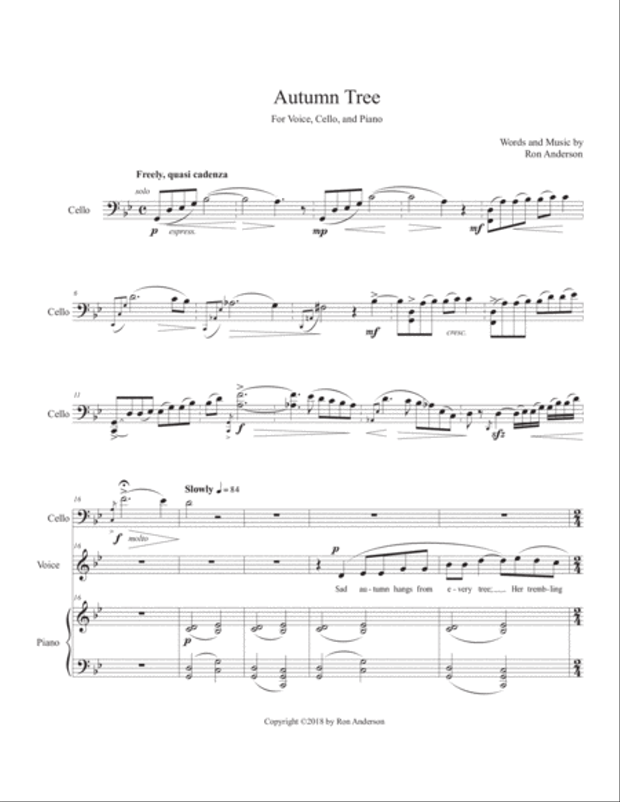 Autumn Tree Voice scores gallery preview page 1