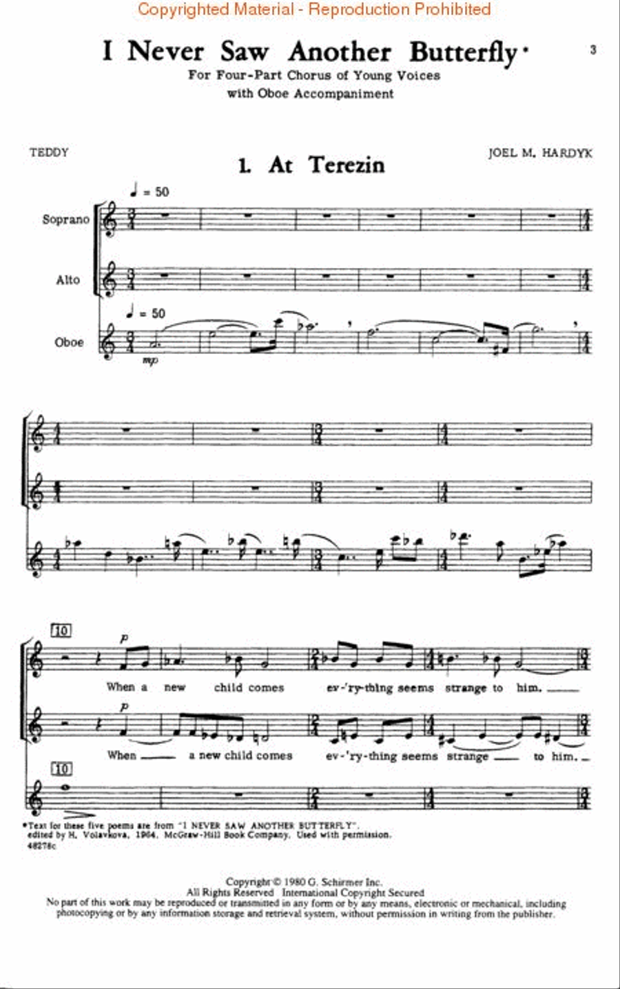 I Never Saw Another Butterfly SA scores gallery preview page 2