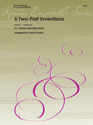 Book cover for 5 Two-Part Inventions