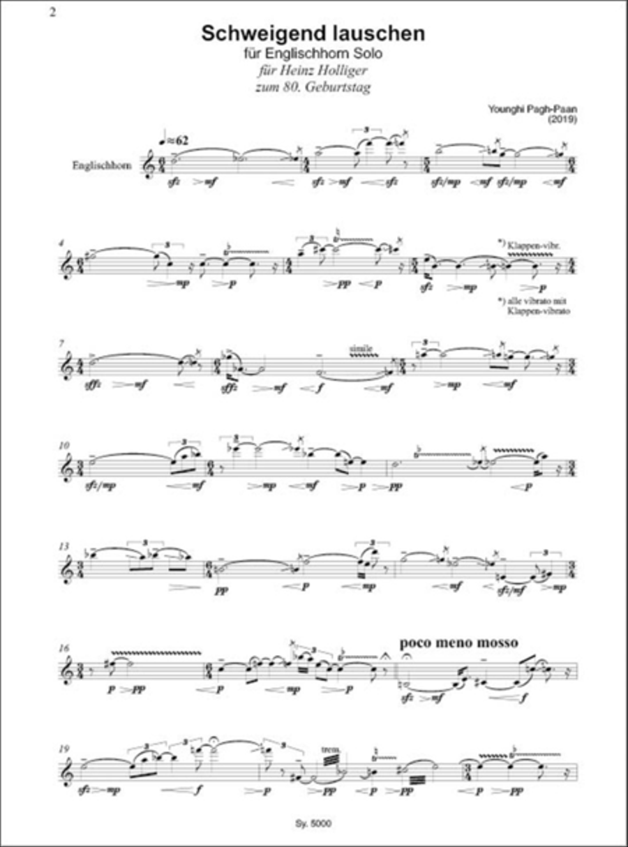 Schweigend lauschen Schweigend lauschen English Horn scores gallery preview page 2