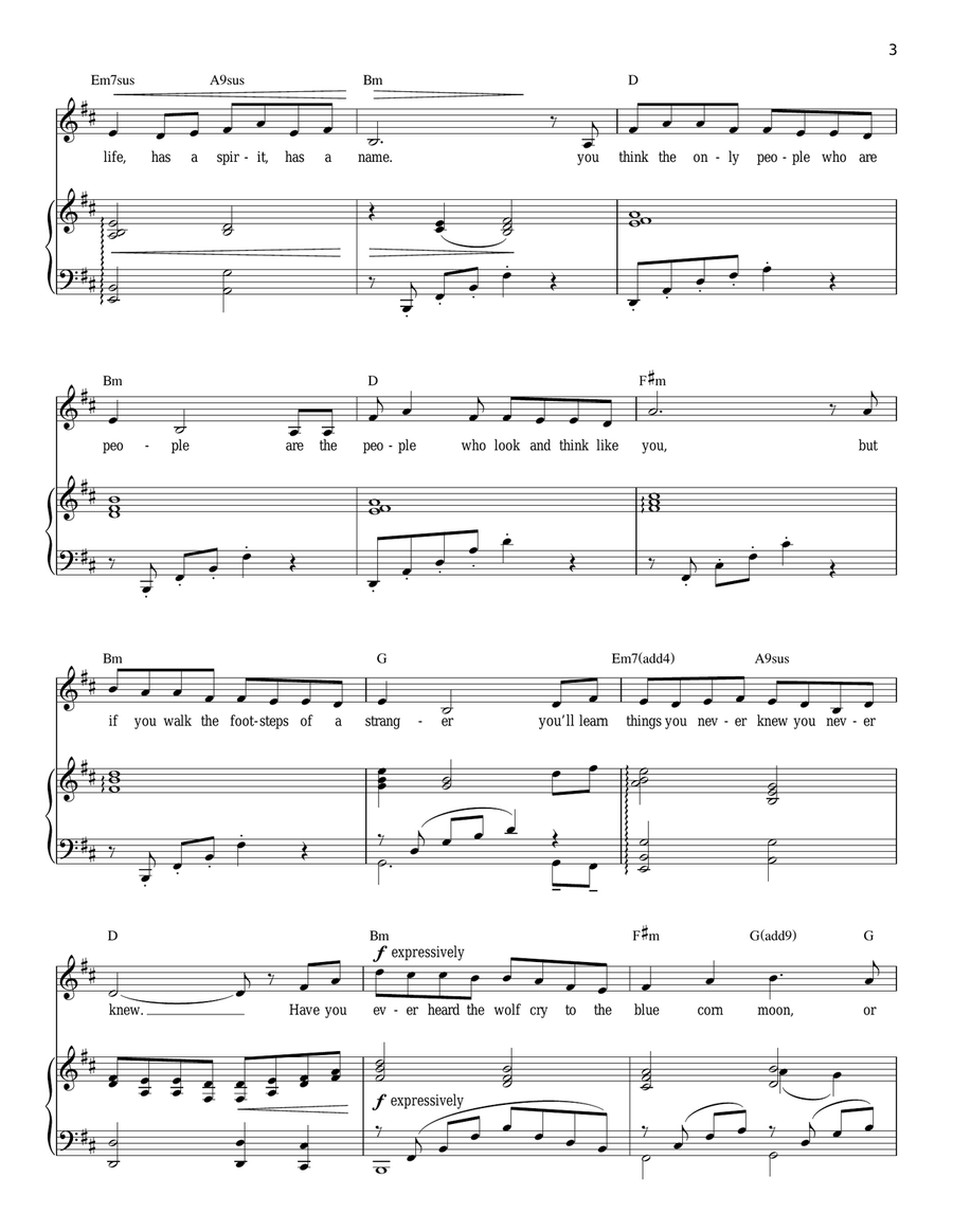 Colors Of The Wind (from Pocahontas) Voice scores gallery preview page 3