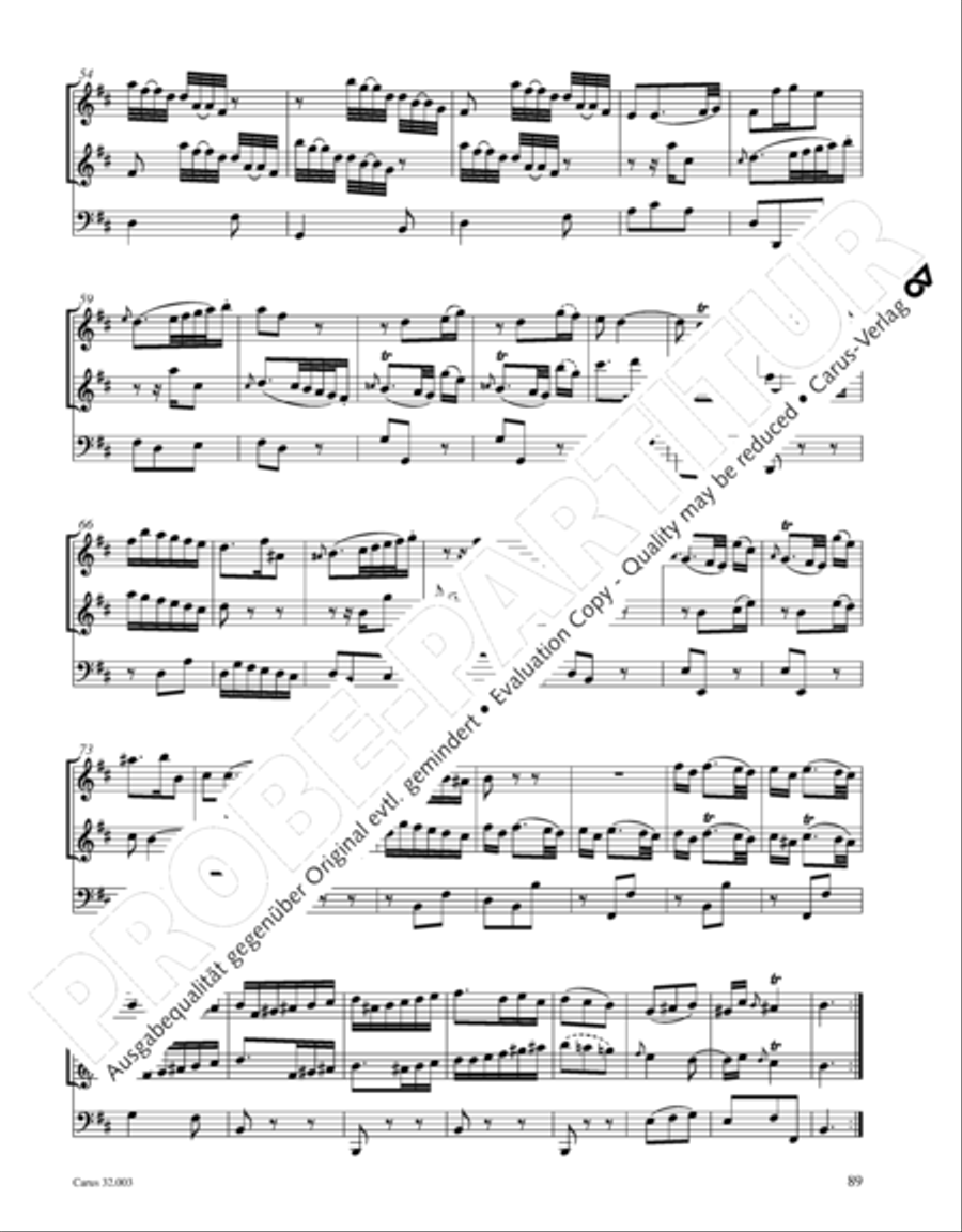 Gesamtausgabe Band 3 (Kammermusik: Duette, Solo- und Triosonaten) Score scores gallery preview page 110