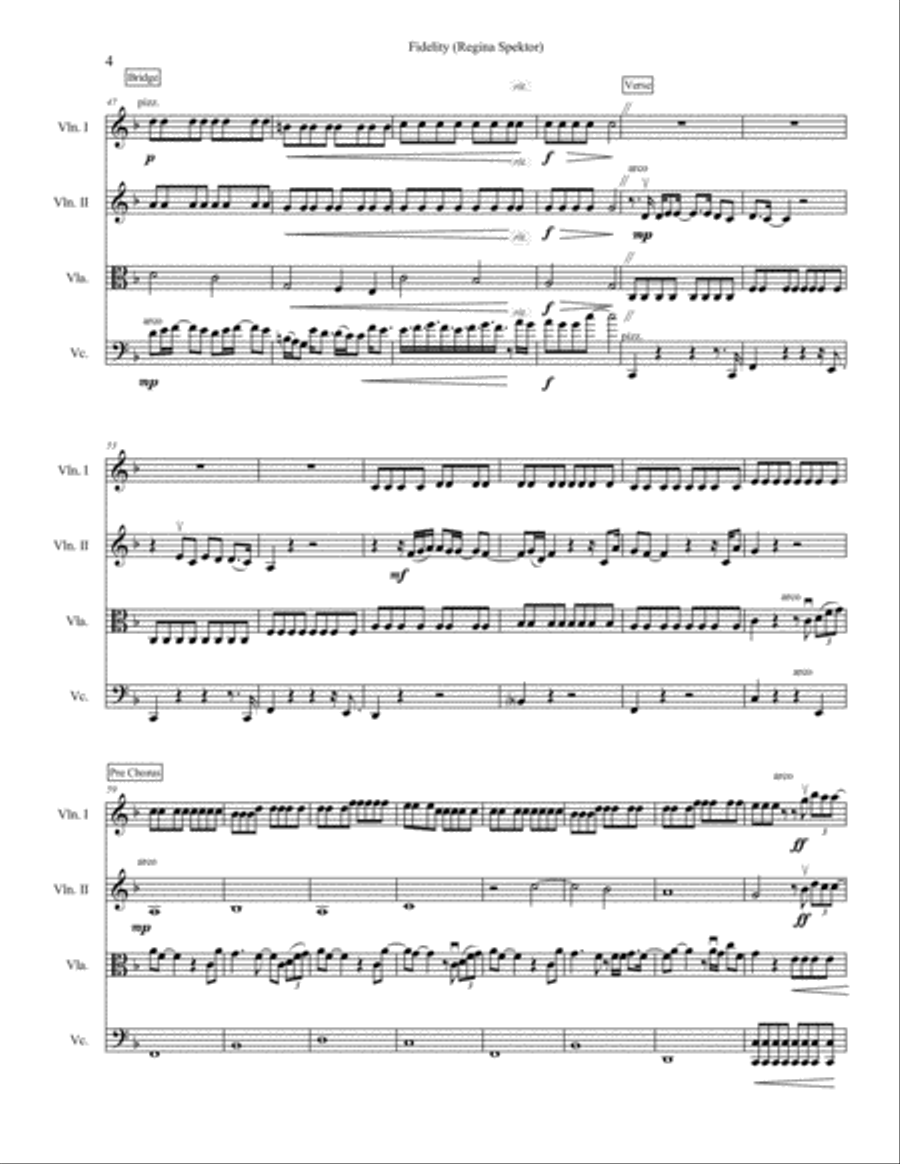 Fidelity String Quartet scores gallery preview page 4