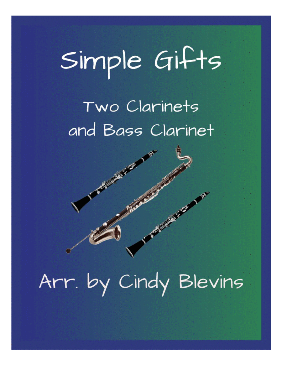 Simple Gifts, Two Clarinets and Bass Clarinet image number null