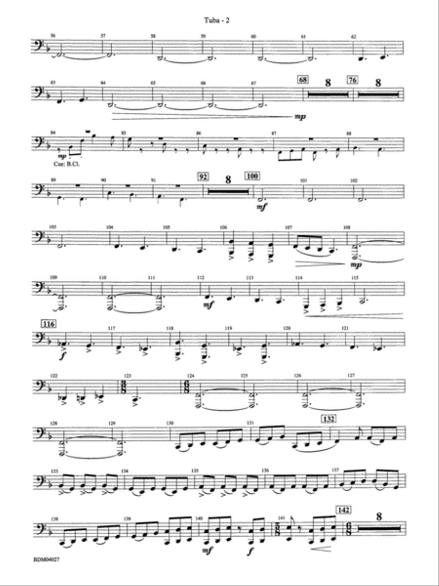 Tir Na Nog (A Celtic Legend): Tuba Concert Band scores gallery preview page 2