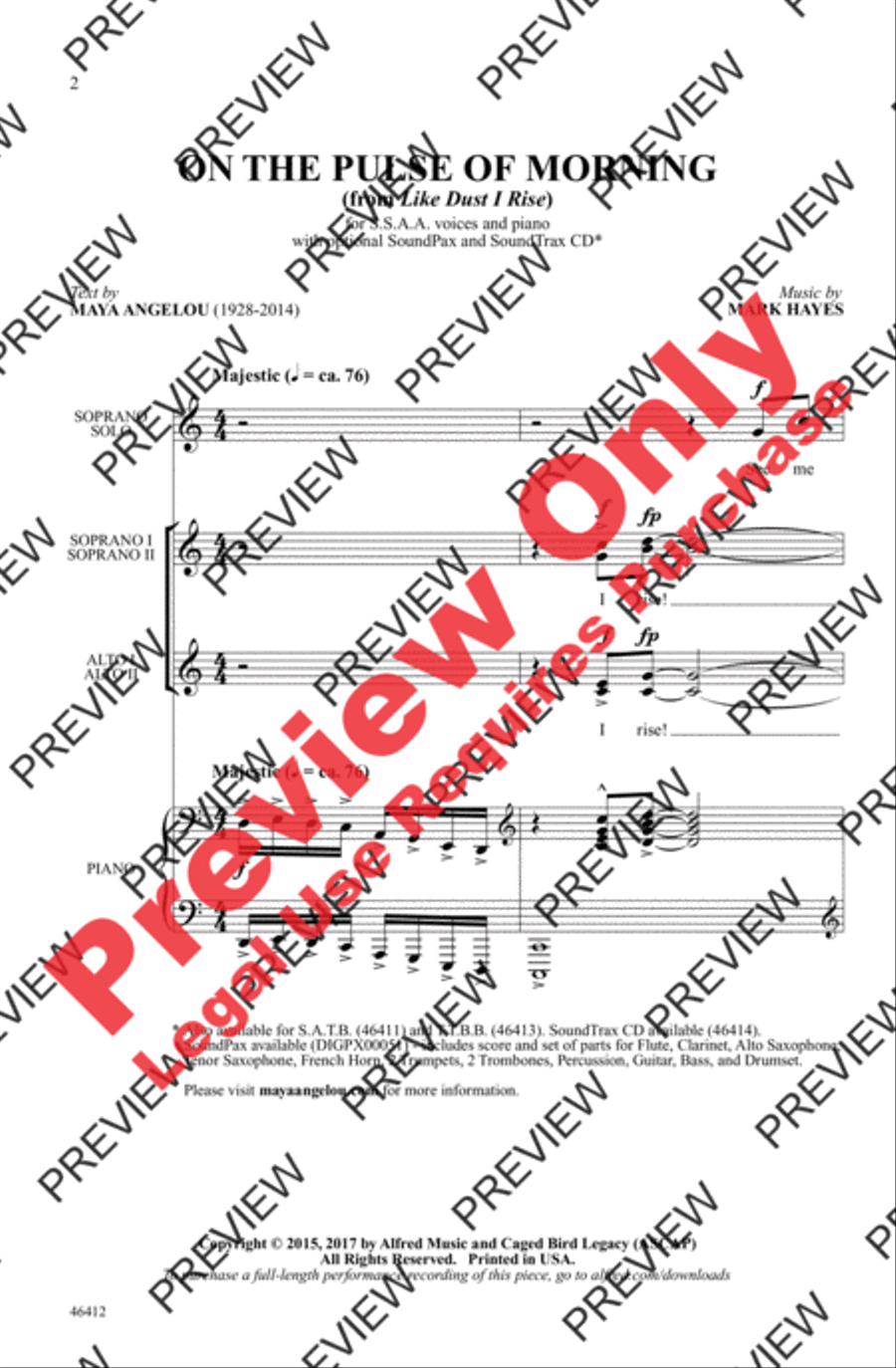 On the Pulse of Morning Women's Choir scores gallery preview page 2