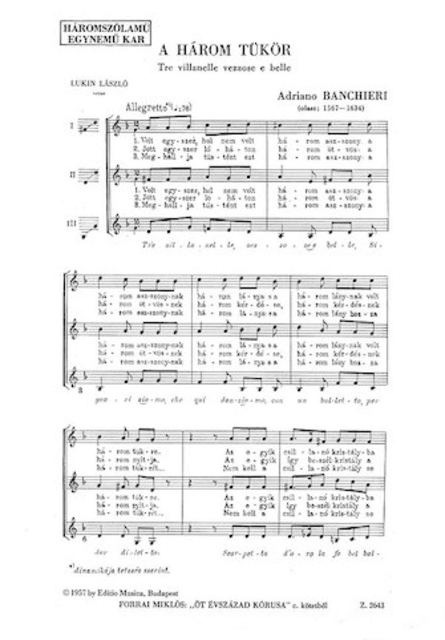 Tre Villanelle Vezzose E Belle A Cappella scores gallery preview page 1