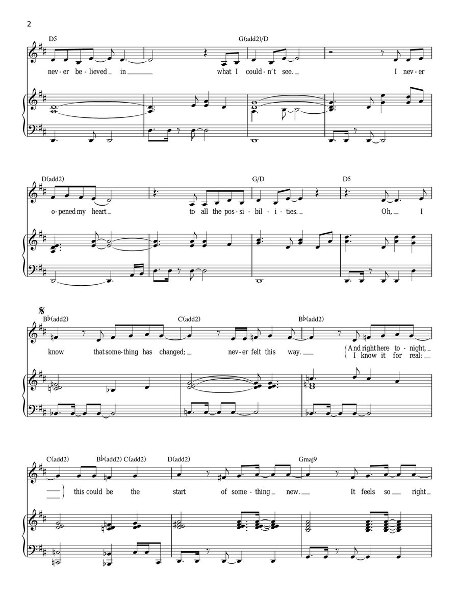 Start Of Something New Piano, Vocal scores gallery preview page 2