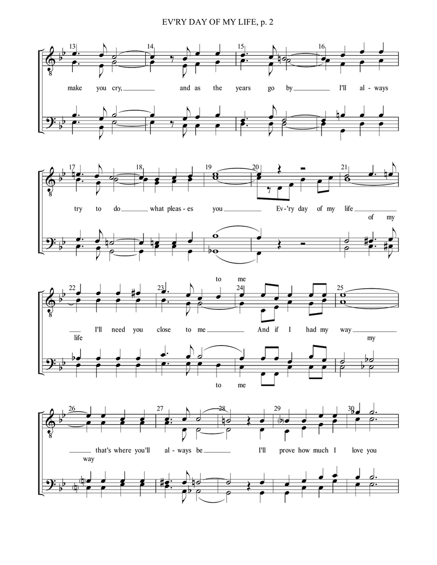 Ev'ry Day Of My Life TTBB scores gallery preview page 3
