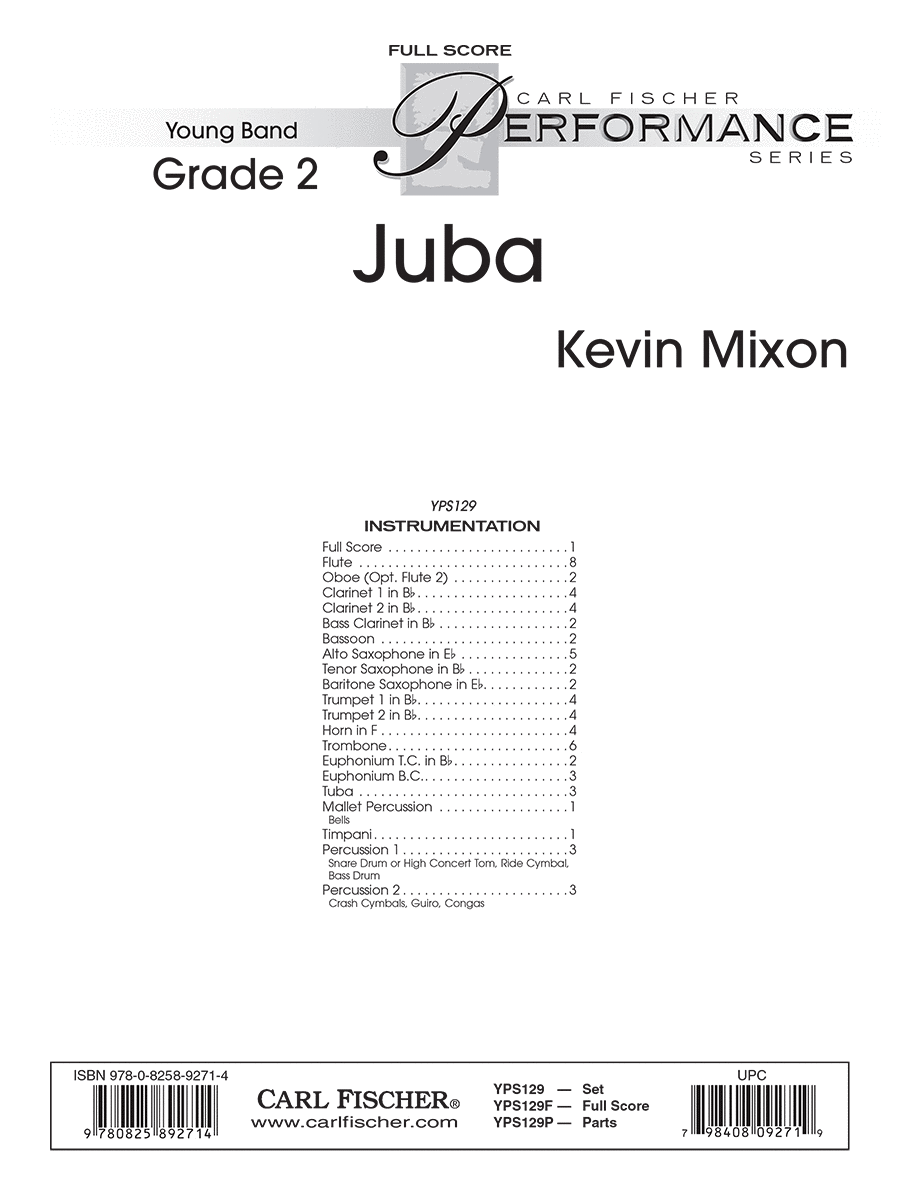 Juba Juba Concert Band scores gallery preview page 1
