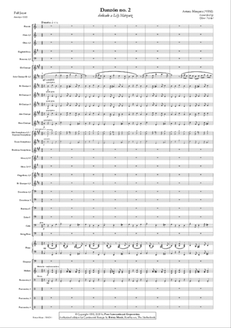 Danzón no. 2 Danzón no. 2 Concert Band scores gallery preview page 2