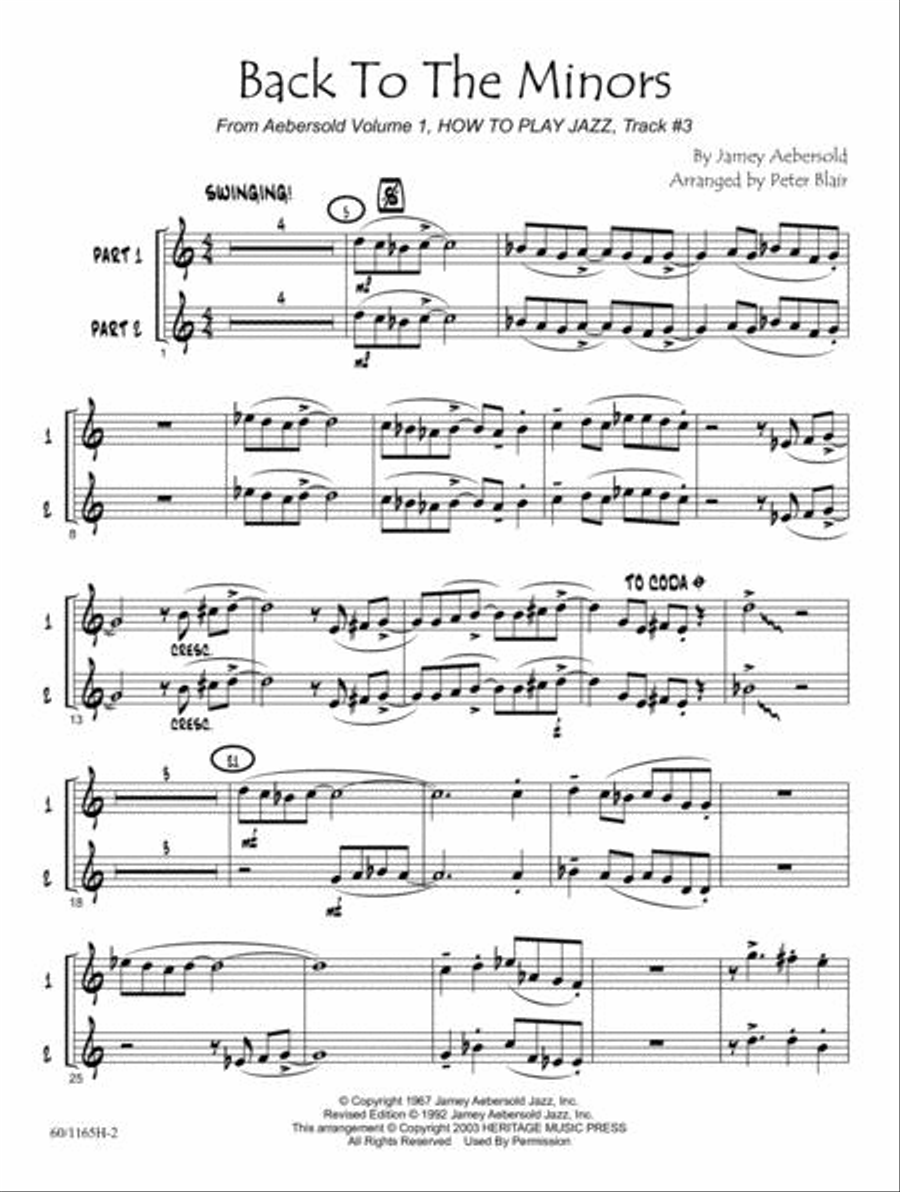 Aebersold for Everyone - Trumpet/Baritone TC Jazz Ensemble scores gallery preview page 2