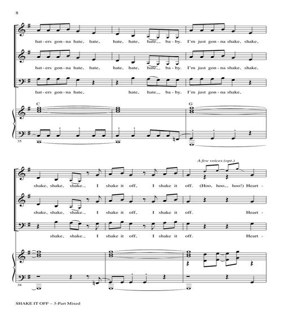 Shake It Off Shake It Off 3-Part scores gallery preview page 5