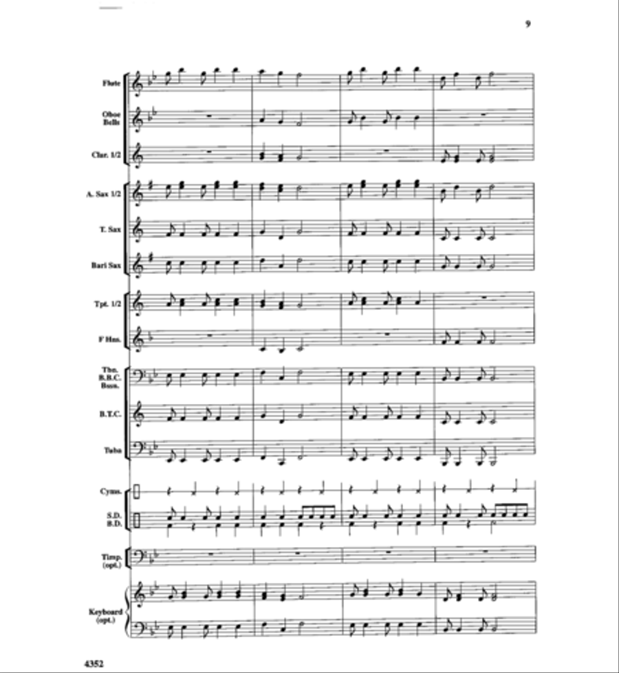 Hometown Hoedown Concert Band scores gallery preview page 10