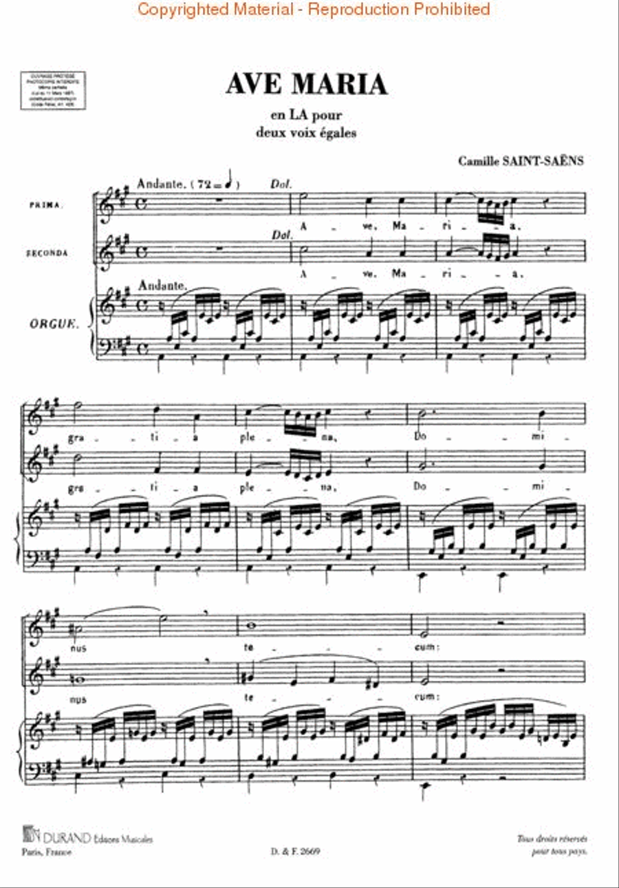Ave Maria in A Piano scores gallery preview page 2