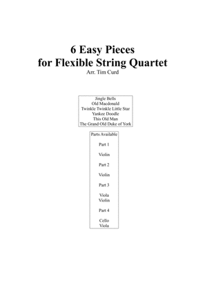 Book cover for 6 Easy Pieces for Flexible String Quartet