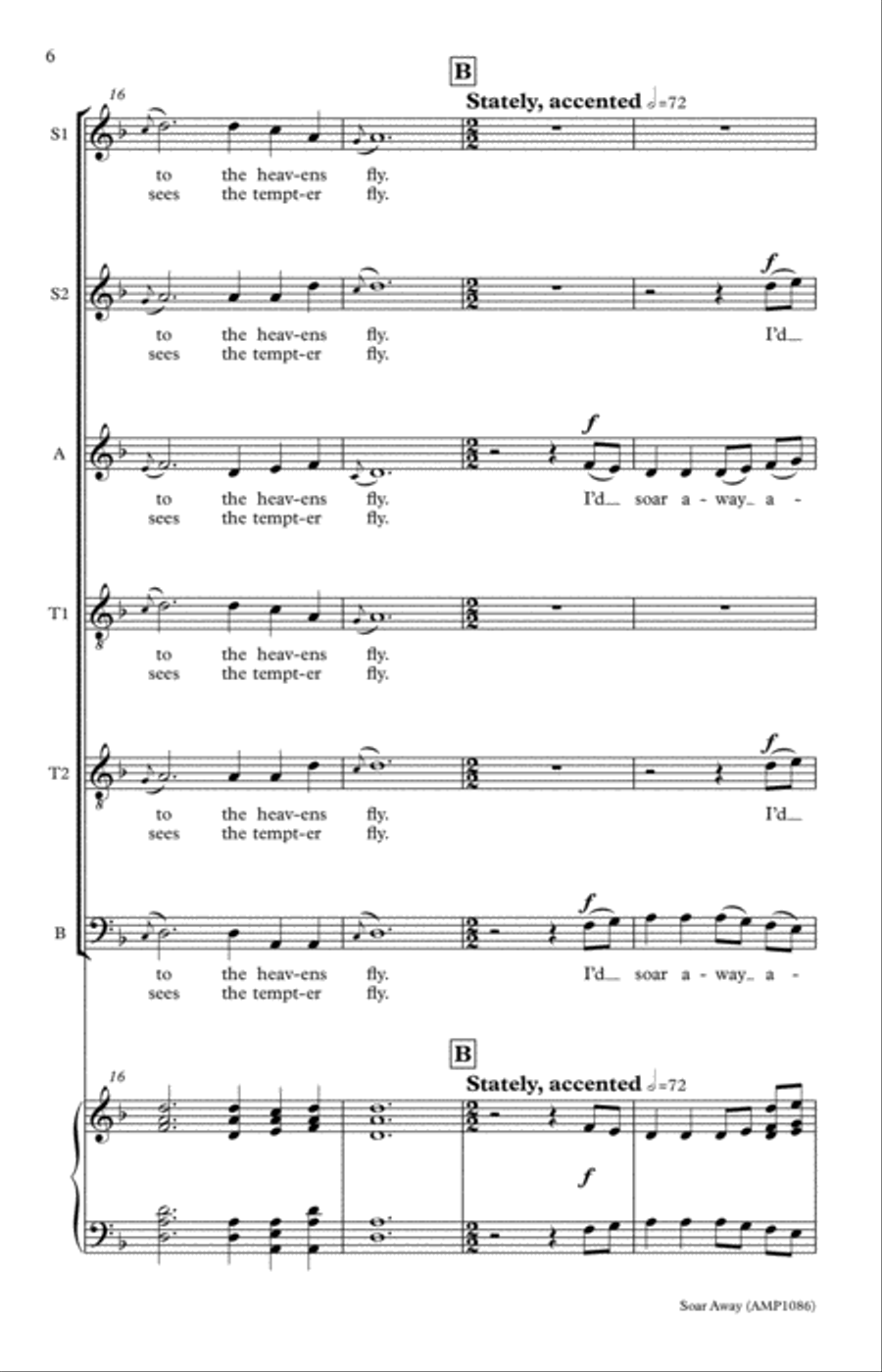 Soar Away A Cappella scores gallery preview page 6