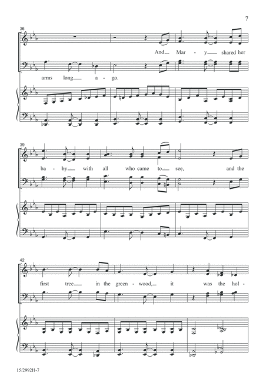 Now the Holly Bears a Berry 4-Part scores gallery preview page 7