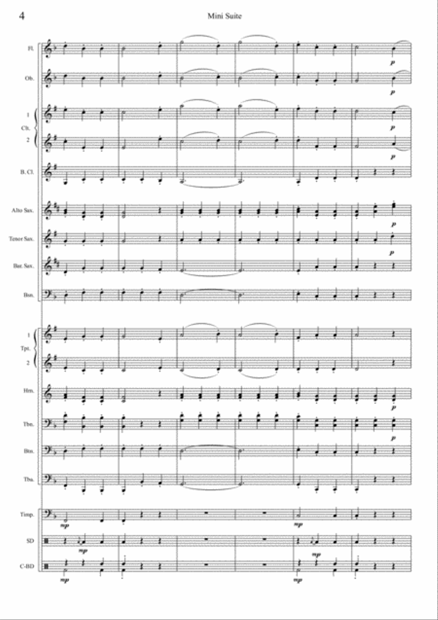 Mini Suite Concert Band scores gallery preview page 4