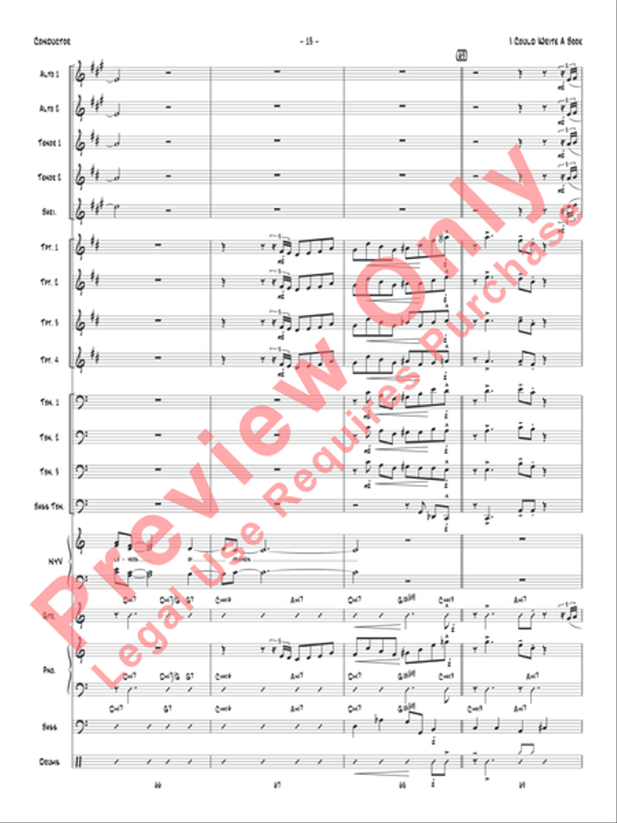 I Could Write a Book I Could Write a Book Jazz Ensemble scores gallery preview page 16