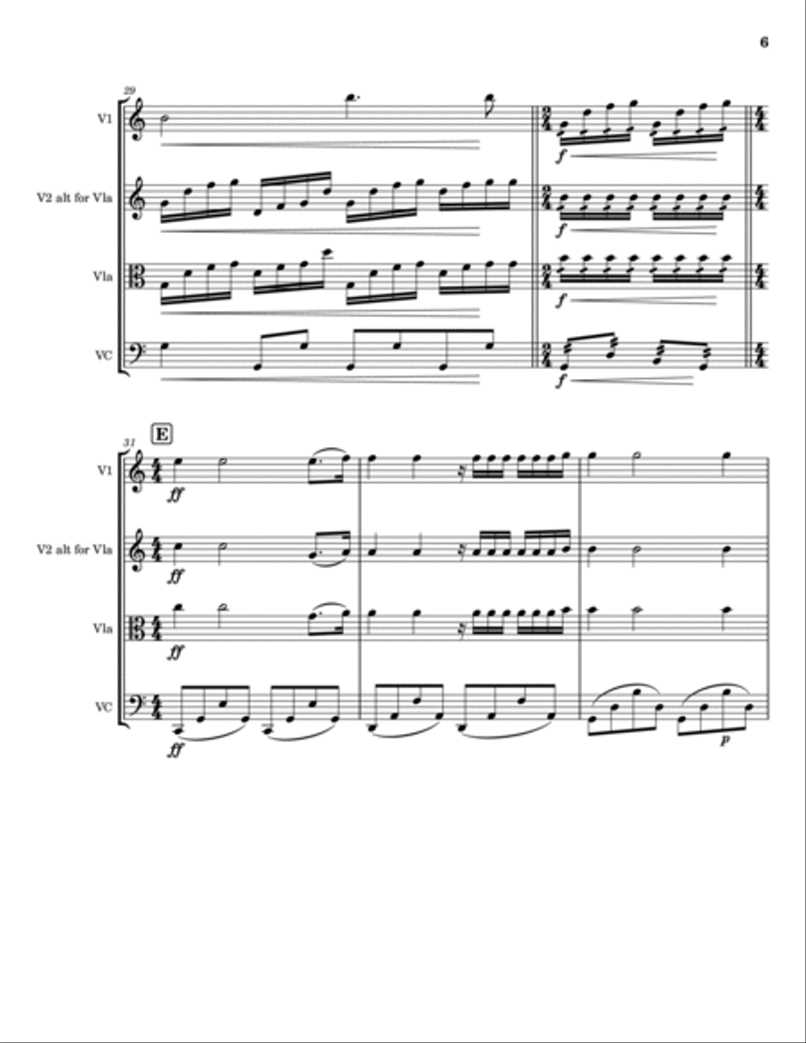 Ballade Pour Adeline String Trio scores gallery preview page 6