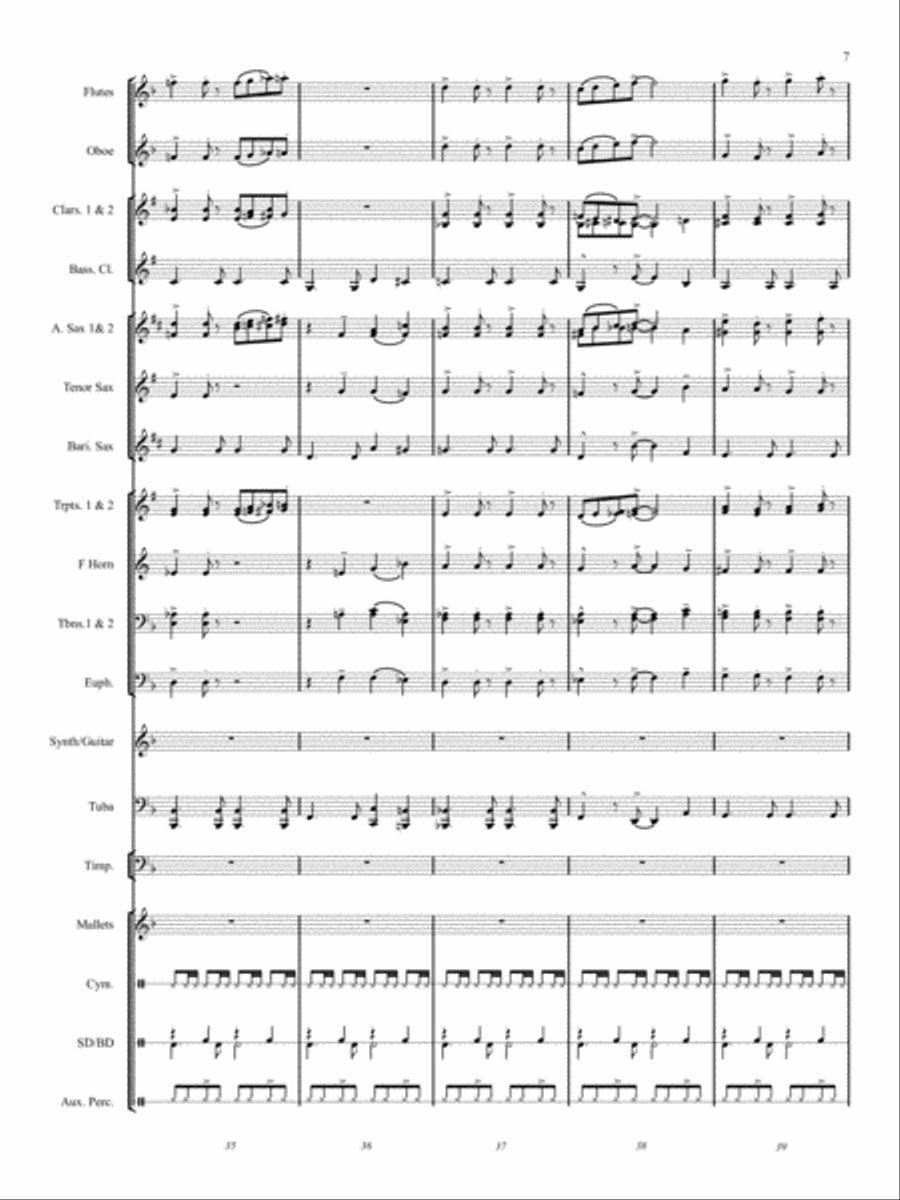 Santa Rocks The House! Concert Band scores gallery preview page 8