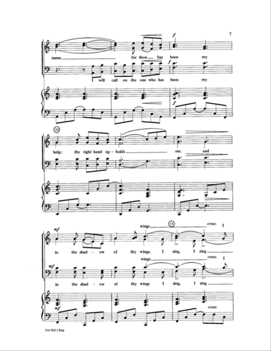 Yet Will I Sing 4-Part scores gallery preview page 7