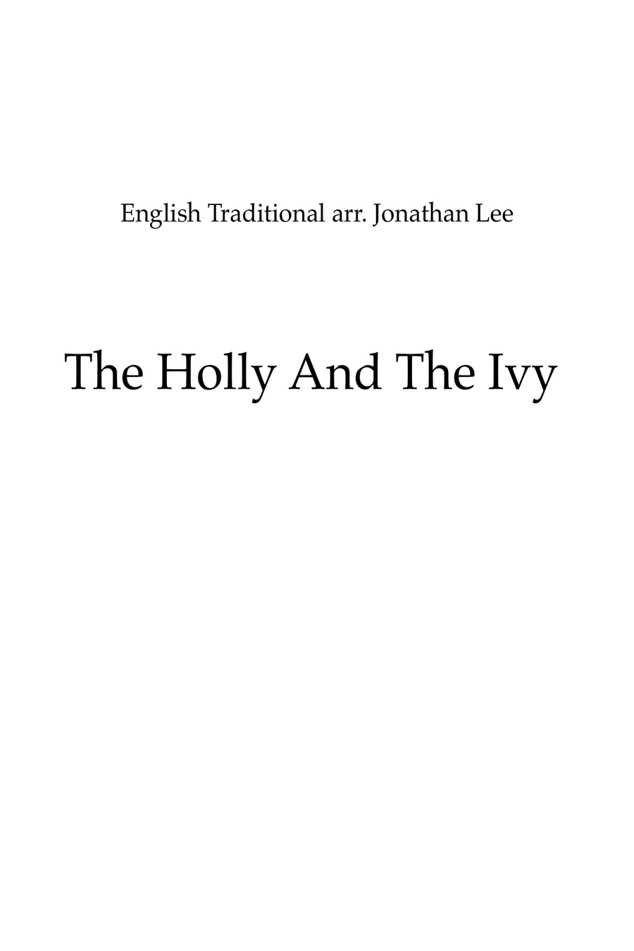 The Holly And The Ivy Choir scores gallery preview page 1