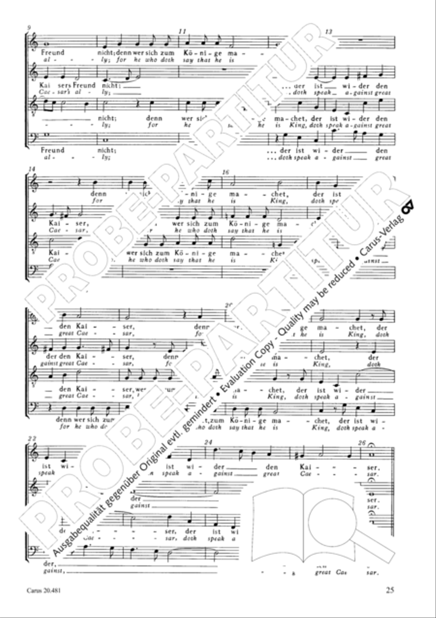 St. John Passion / The Passion of our Lord and Saviour Jesus Christ 4-Part scores gallery preview page 26