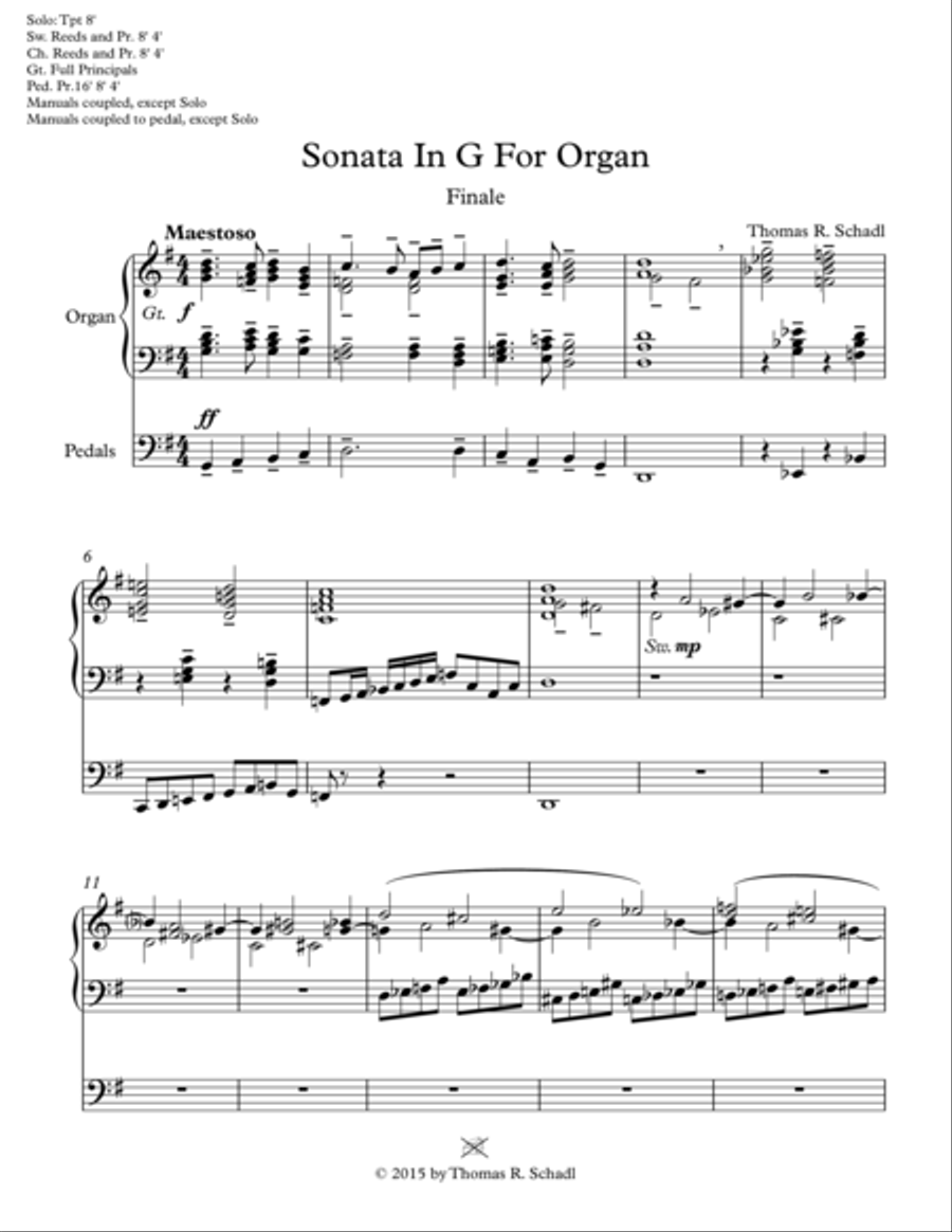 Sonata In G For Organ-Finale