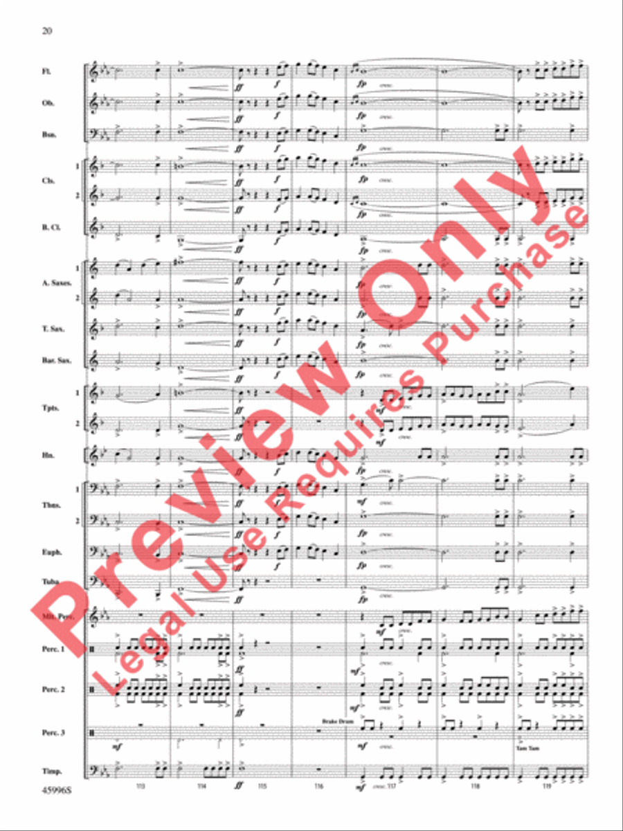 Terracotta Warriors Concert Band scores gallery preview page 21