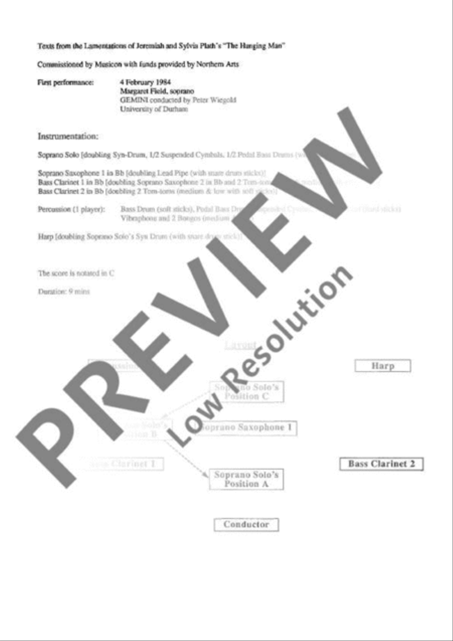 Lament for a Hanging Man Study Score scores gallery preview page 4