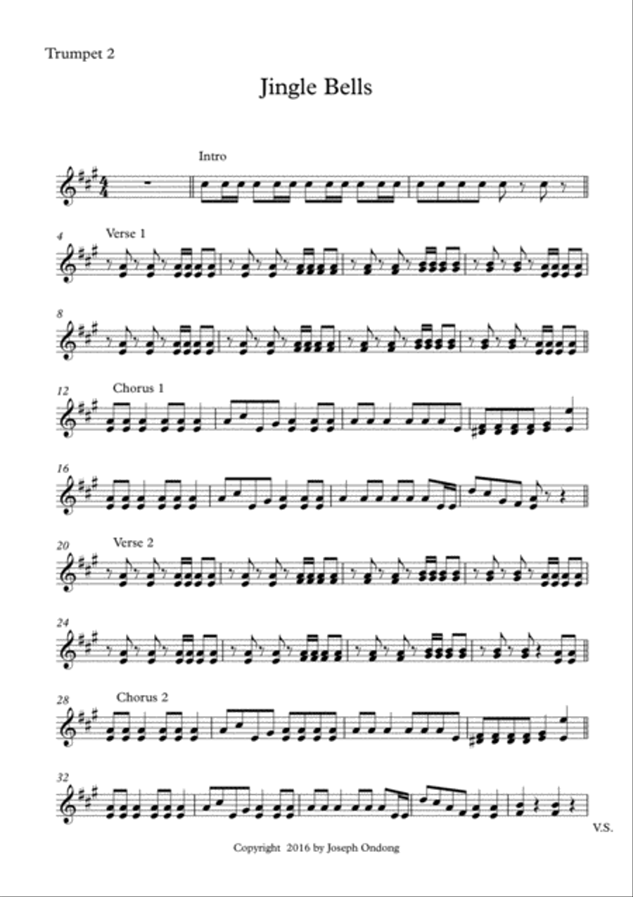 JINGLE BELL JINGLE ALL THE WAY (BRASS ENSEMBLE) Brass Ensemble scores gallery preview page 5