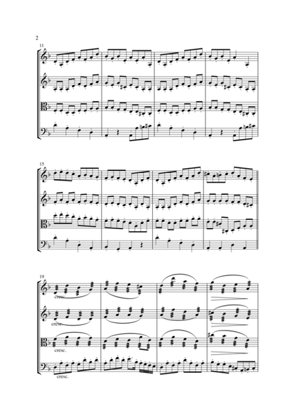 HALLOWEEN VIVALDI STYLE String Quartet, Intermediate Level for 2 violins, viola and cello image number null