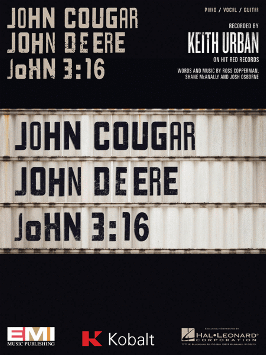 John Cougar, John Deere, John 3:16 Piano, Vocal, Guitar scores gallery preview page 1